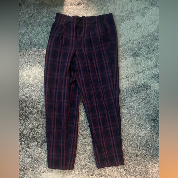 Plaid Ankle Pants - Picture 1 of 4